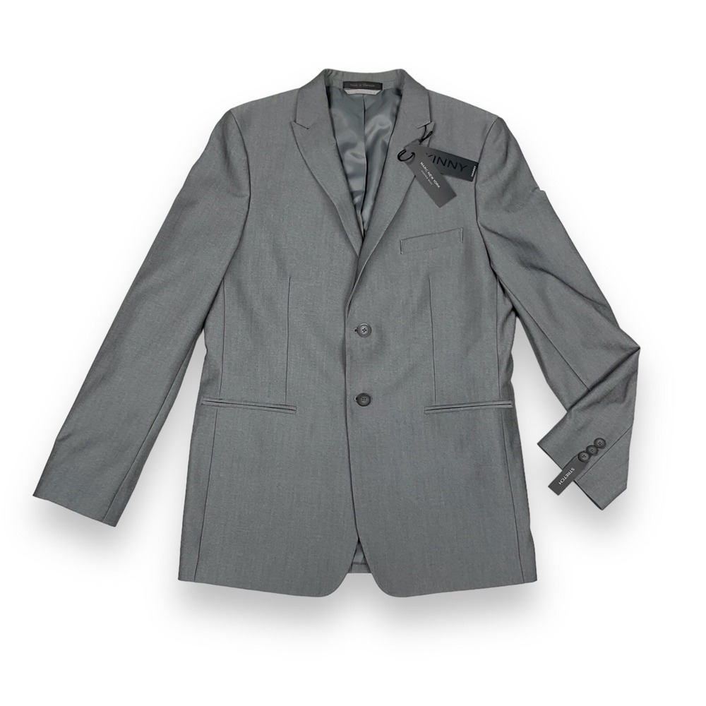 Andrew Marc Suit Jacket Mens Gray Long Sleeve Button Skinny Size 20SK NWT